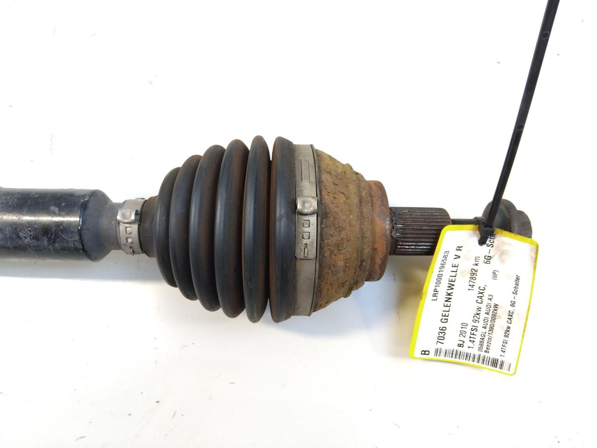 Audi A3 8P original Antriebswelle Gelenkwelle vorn rechts 1.4TFSI 92kw Bj.2010