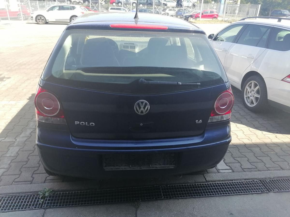 VW Polo 9N3 original Stoßstange Stossfänger hinten LD5Q Shadowblue Bj.2006