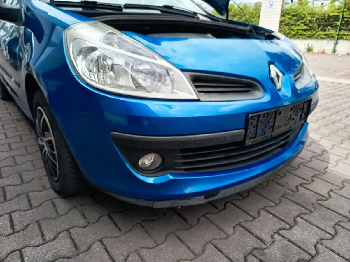 Renault Clio III orig Stoßstange vorn Stossfänger NSW TEI45 Blau met Bj 2006