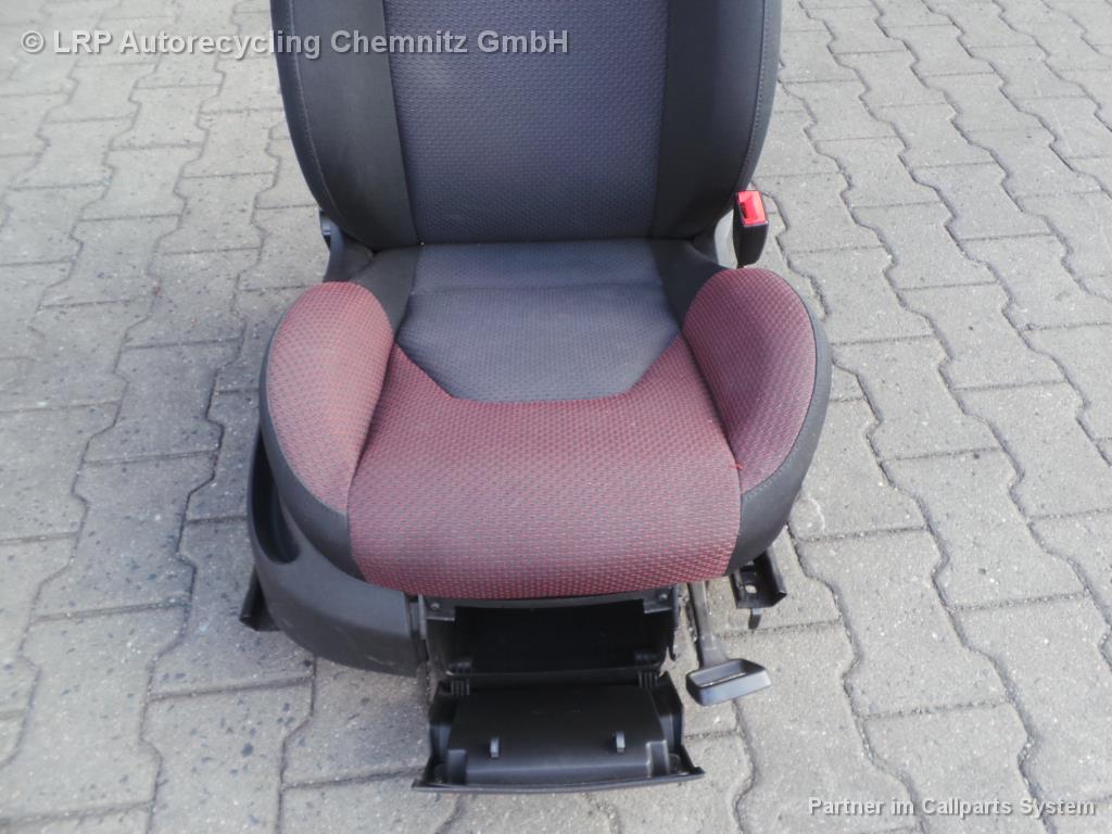 Seat Altea BJ 2005 Sitz vorn rechts Beifahrersitz Stoff Rot Schwarz Sportsitz