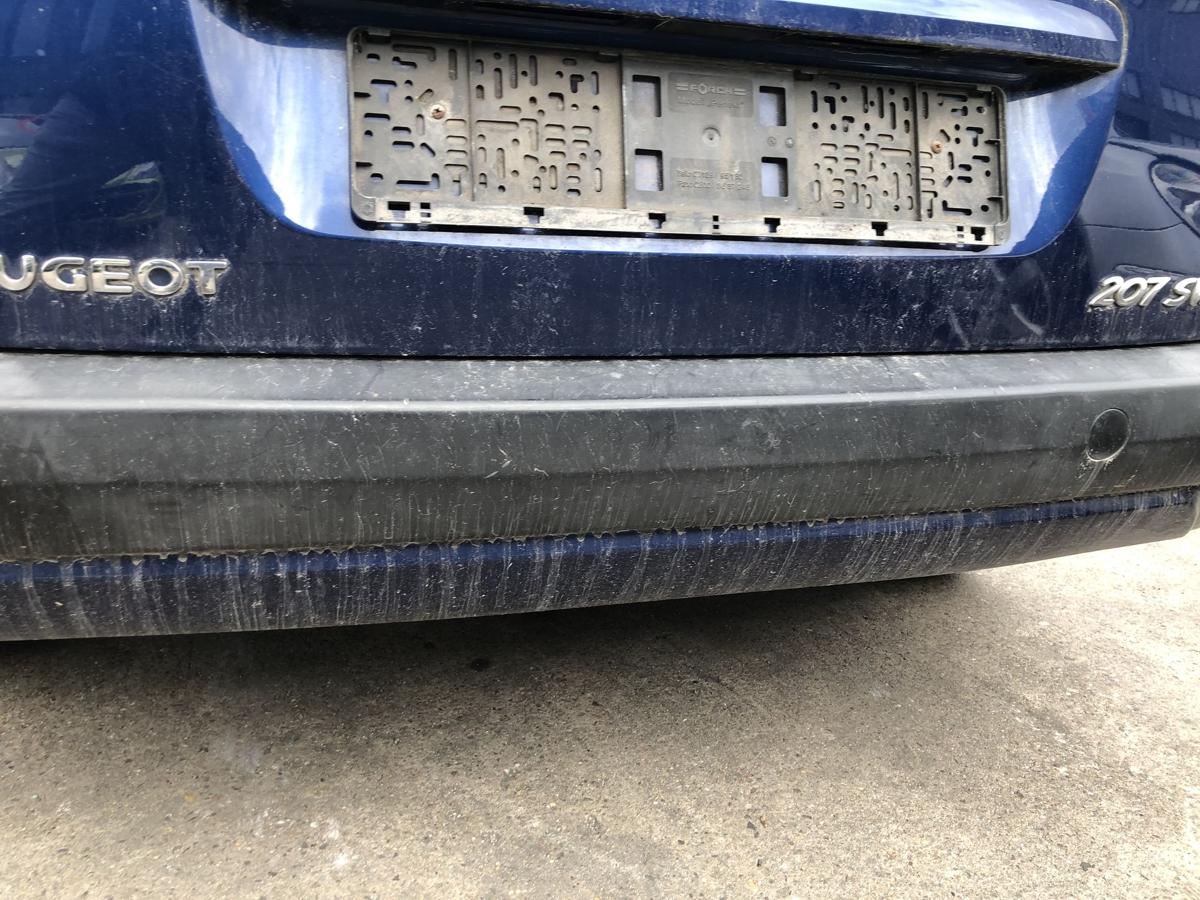 Peugeot 207SW Sto&szlig;f&auml;nger hinten Sto&szlig;stange Hecksch&uuml;rze Hecksto&szlig;stange KPL blau