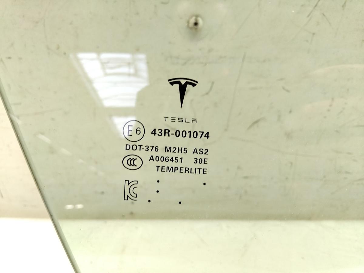 Tesla Model S T&uuml;rscheibe vorn rechts gr&uuml;ncolor Bj.2019
