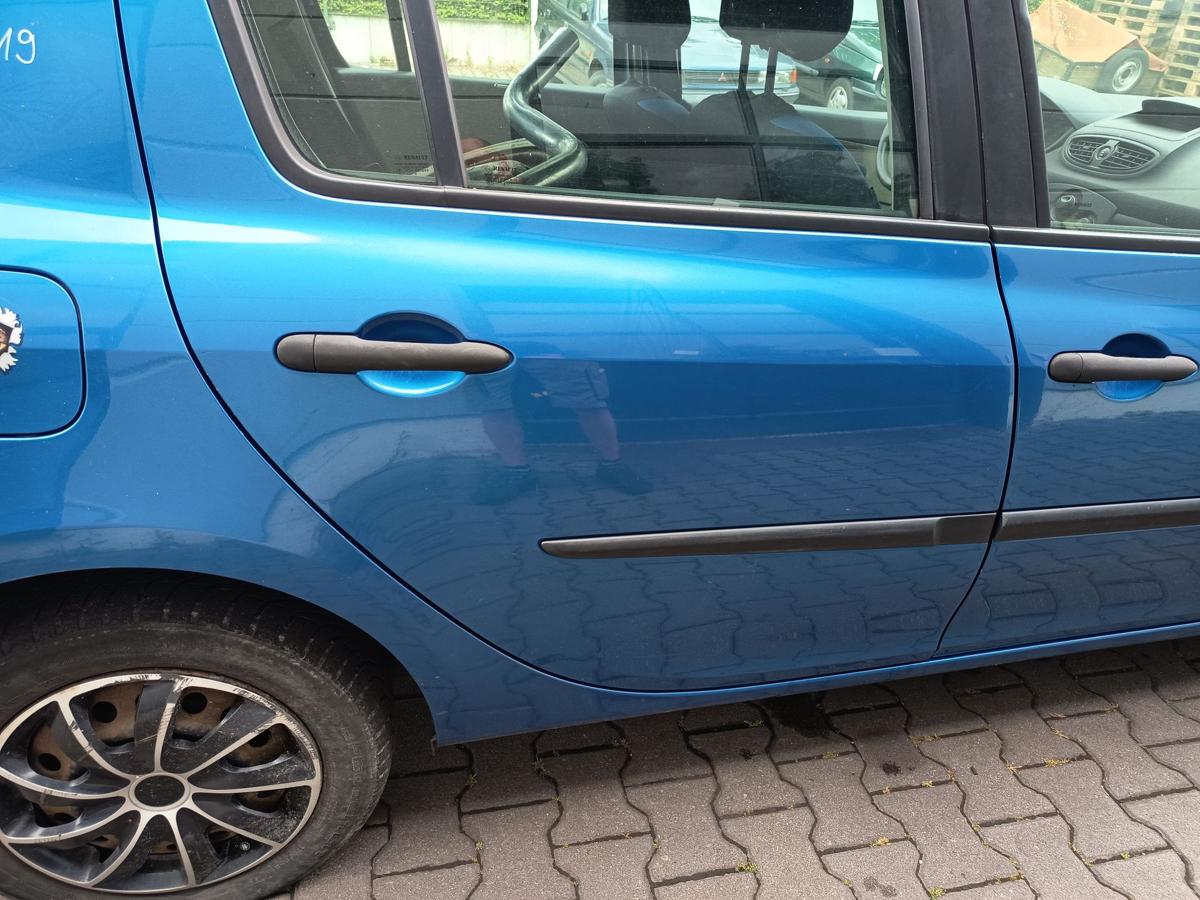 Renault Clio III orig Tür hinten rechts 5türer TEI45 Blau met Bj 2006