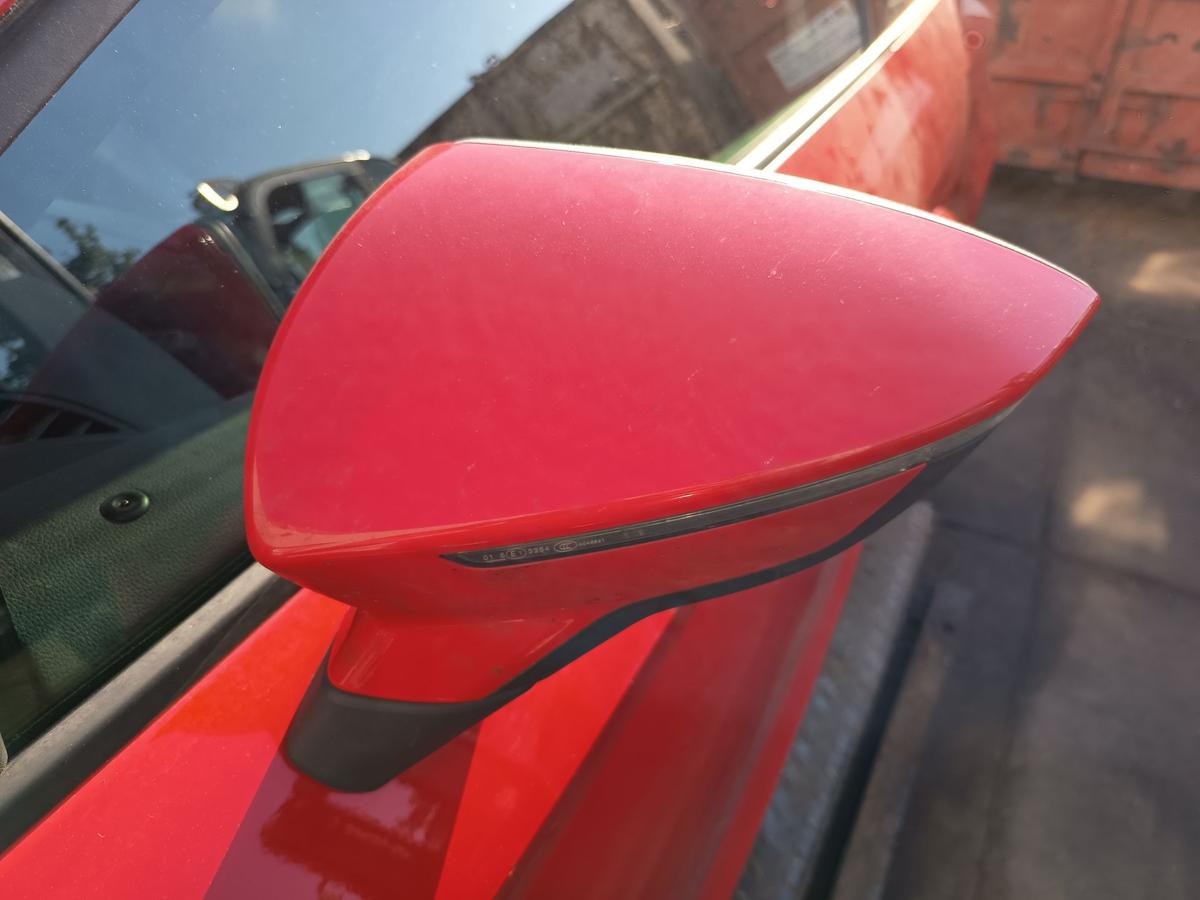 Seat Leon III original Aussenspiegel links elektrisch S3H Purrot Bj 2014