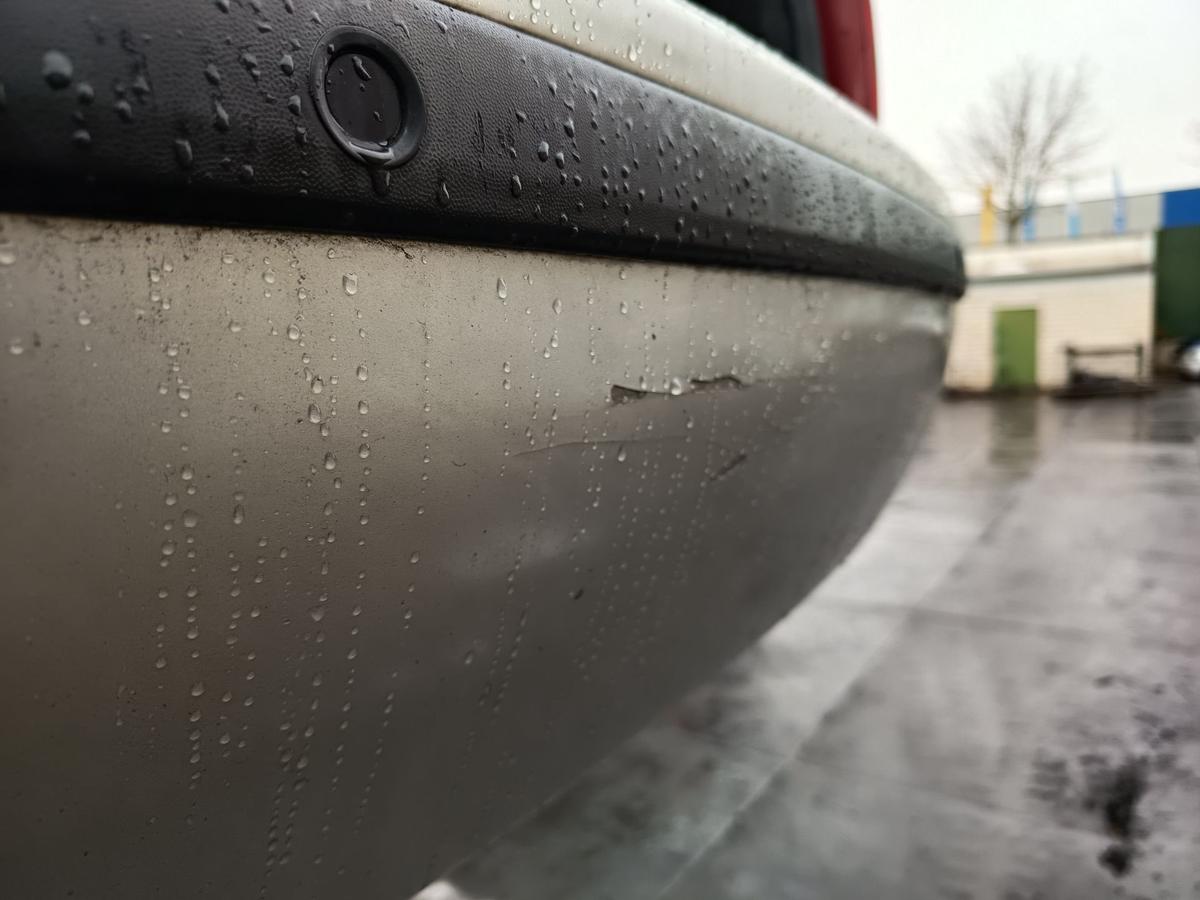 Skoda Fabia I 6Y original Sto&szlig;stange F&auml;nger hinten Heck F7T Diamantsilber Bj2005