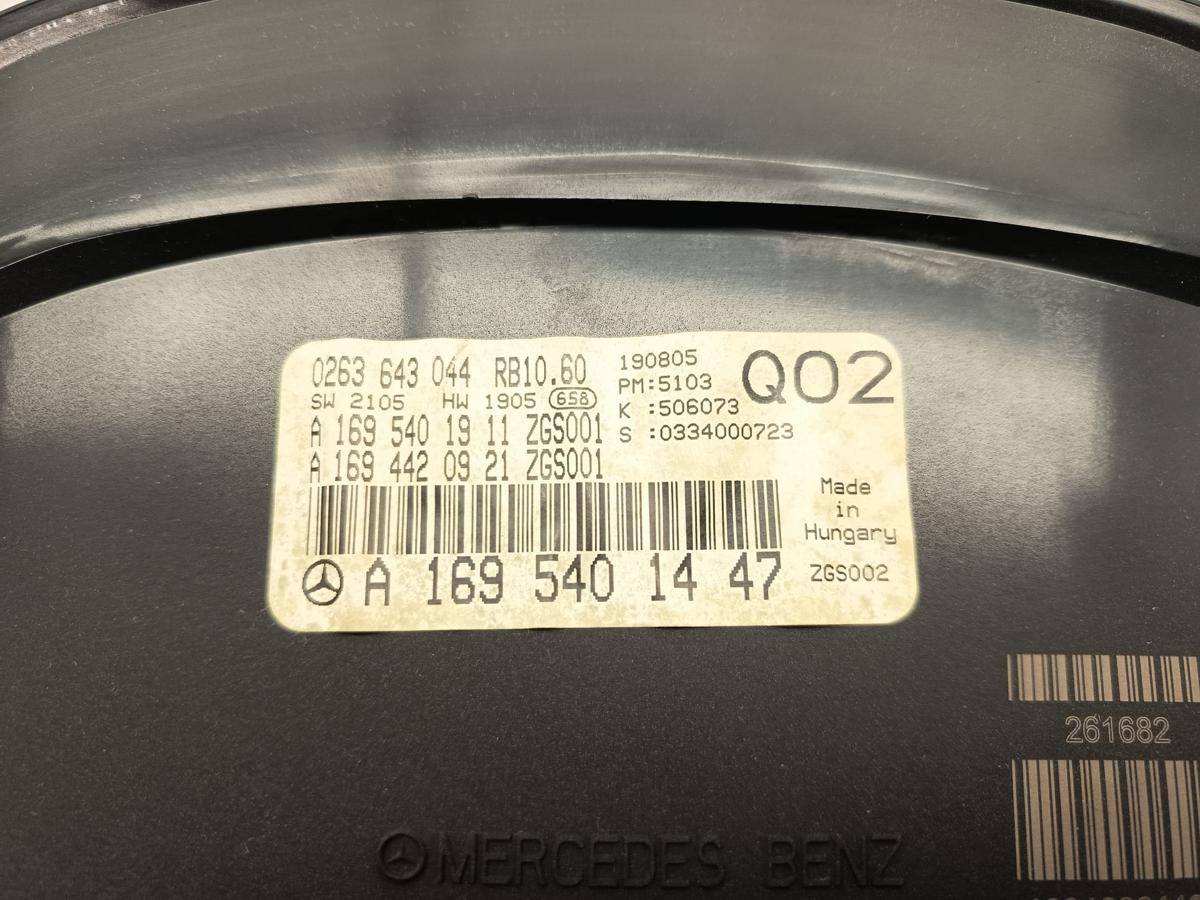 Mercedes A-Klasse W169 Bj 2005 original Kombiinstrument Tacho 2,0L 100KW Benzin