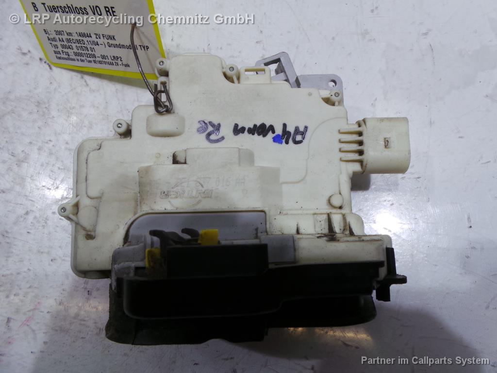Audi A4 8E B7 BJ 2007 Türschloss vorn rechts Schloss 8E1837016AA