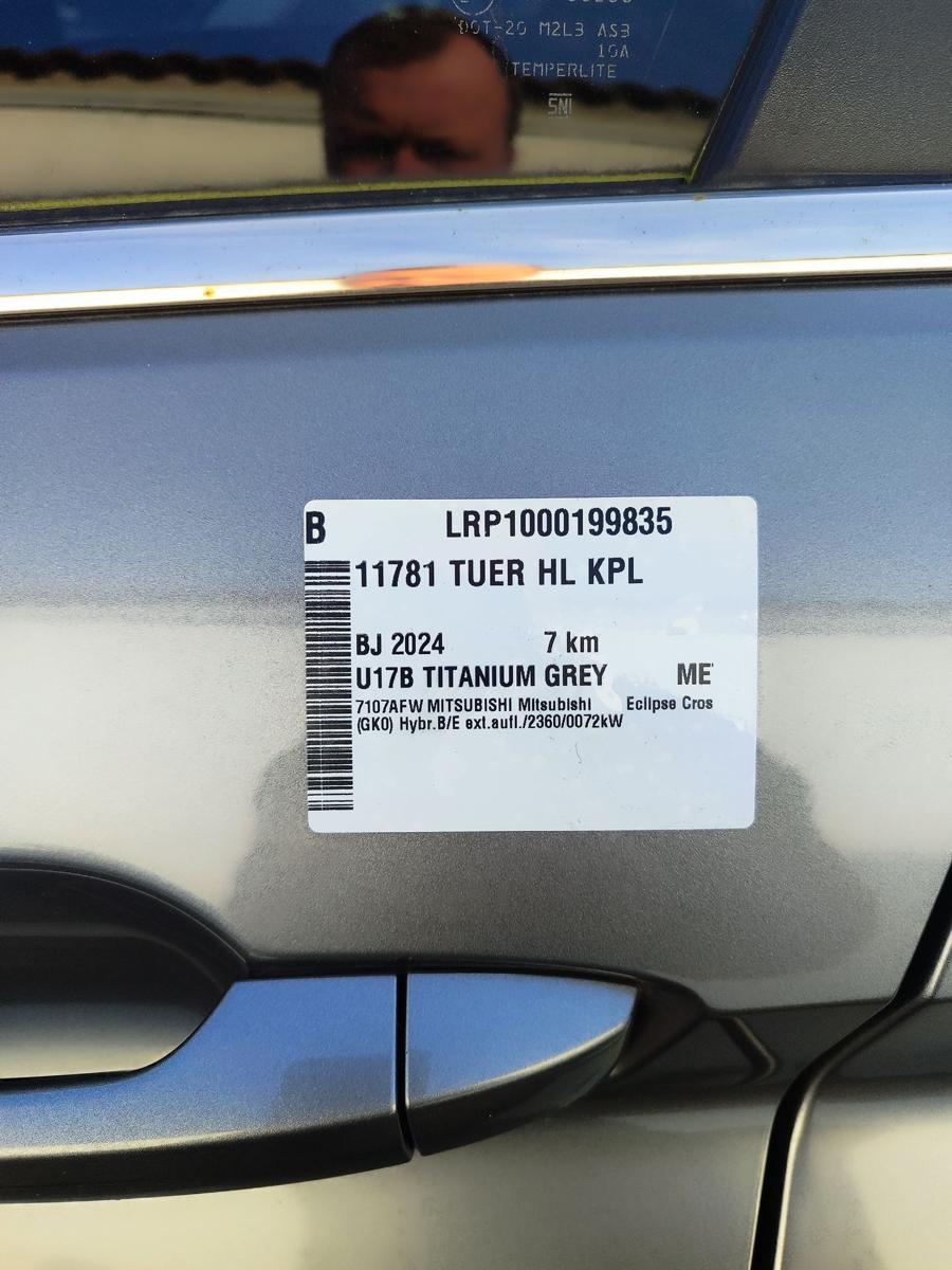 Mitsubishi Eclipse Cross original T&uuml;r hinten links Titanium grau metallic U17