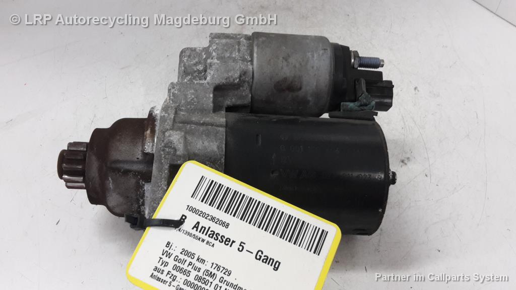 VW Golf Plus 5M Anlasser Starter 1.4 55kw BCA 5G 02T911023R Bj.05