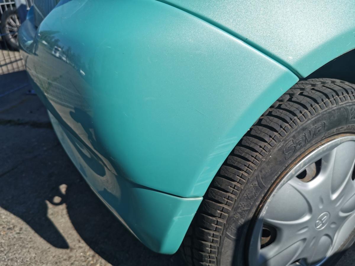 Toyota Yaris XP10 Stossstange Stossfänger Bumper hinten 764 Light Aqua Met 3trg