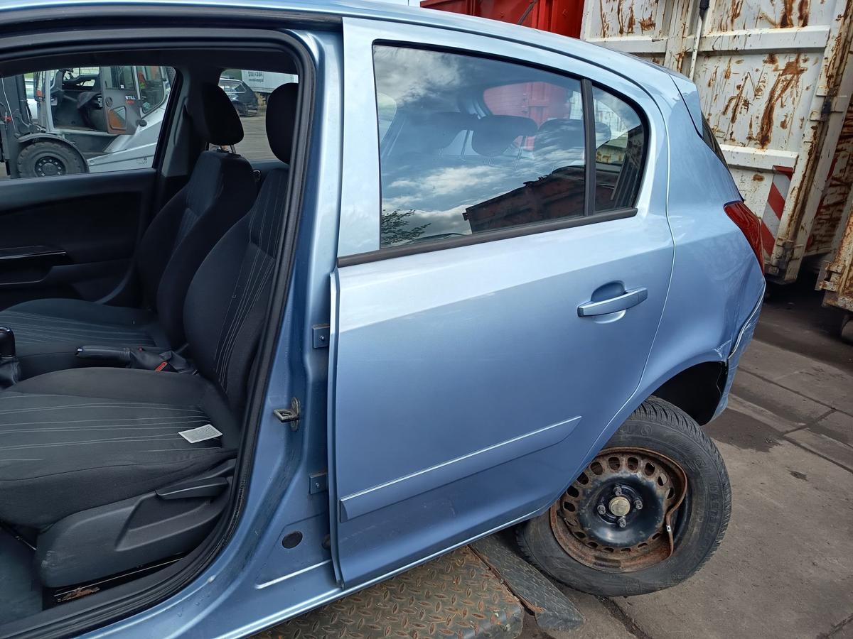 Opel Corsa D 5t&uuml;rer original T&uuml;r hinten links Fond Z21C Aeroblau Bj 2007