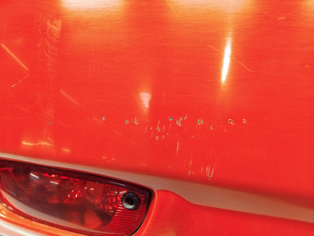 Hyundai Getz Facelift original Stoßstange Stossfänger hinten Electric Red BJ2008