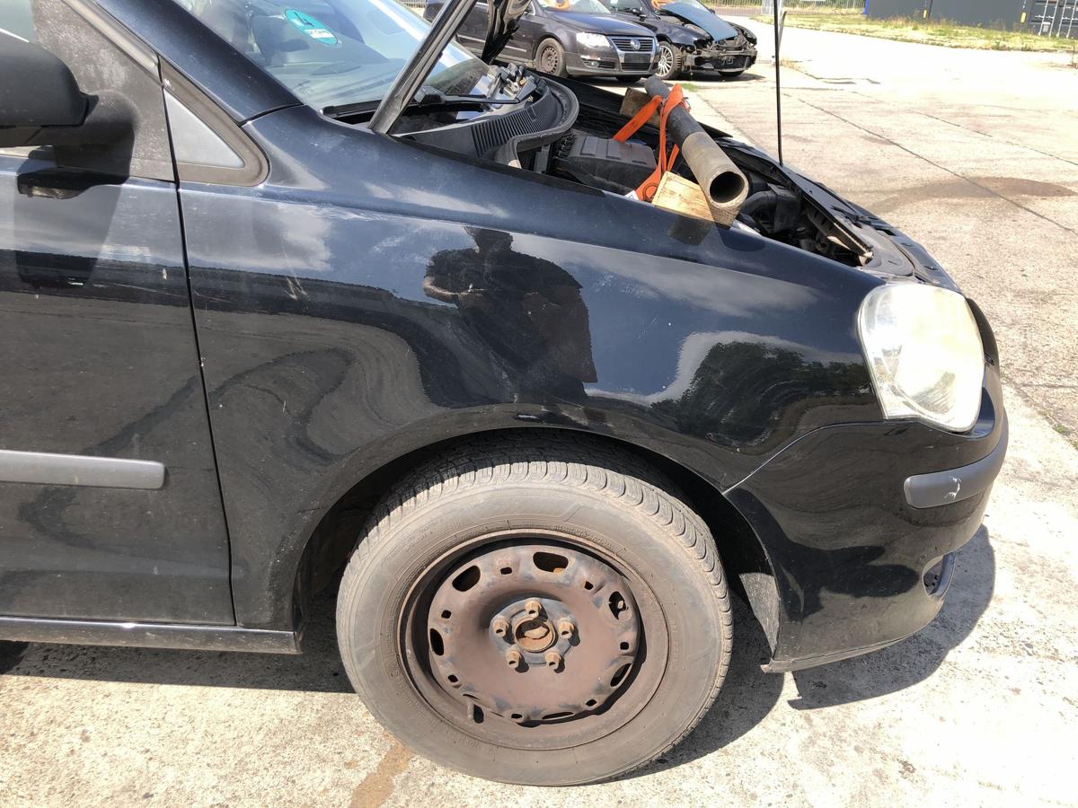 VW Polo 9N3 Kotfl&uuml;gel vorn rechts Beifahrer Seitenwand L041 Brillantschwarz
