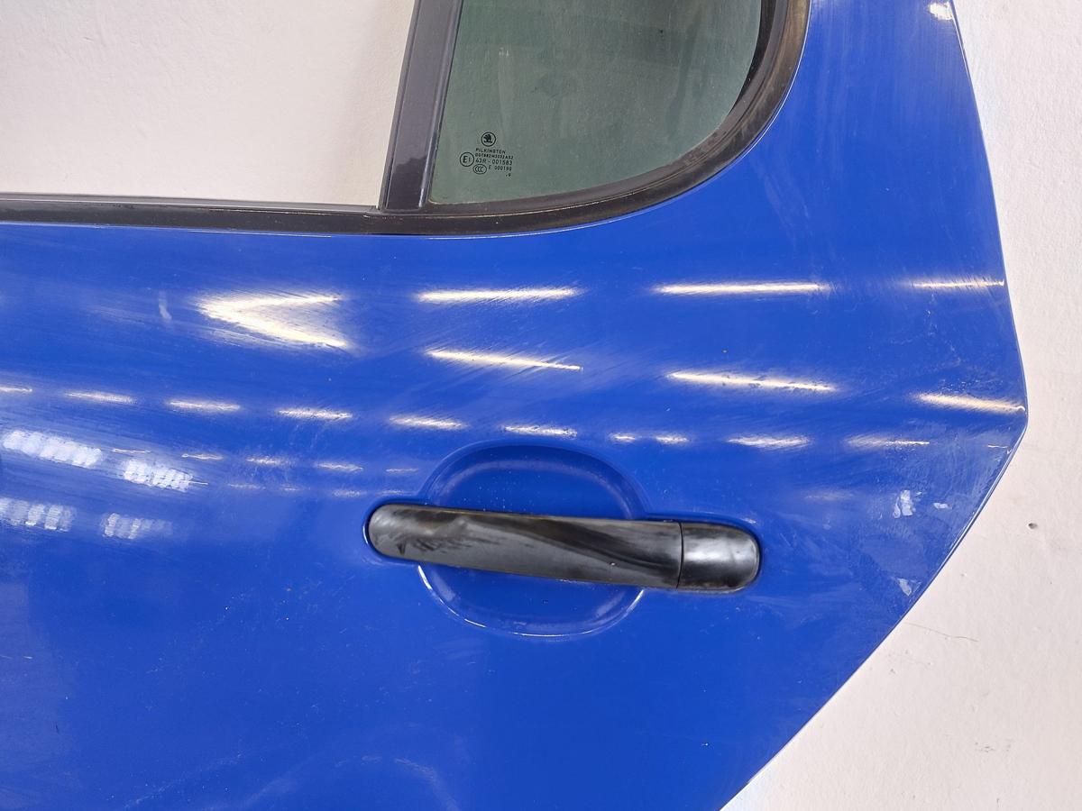 Skoda Fabia 2 Typ 5J T&uuml;r hinten links Fondt&uuml;r nur f&uuml;r 5 t&uuml;rer LF5K Dynamic Blue