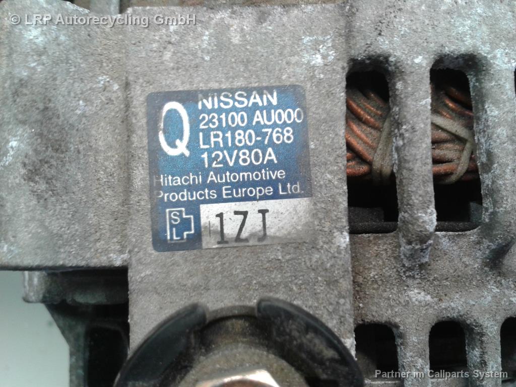 Nissan Primera Traveller P12 BJ2002 Lichtmaschine Generator 1.8 85kw QG18