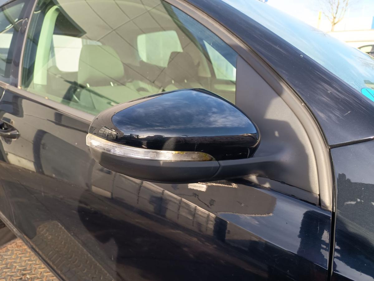 VW Golf VI 6 orig elektrisch verstellbar Spiegel rechts 3trg L041 Schwarz Bj2009