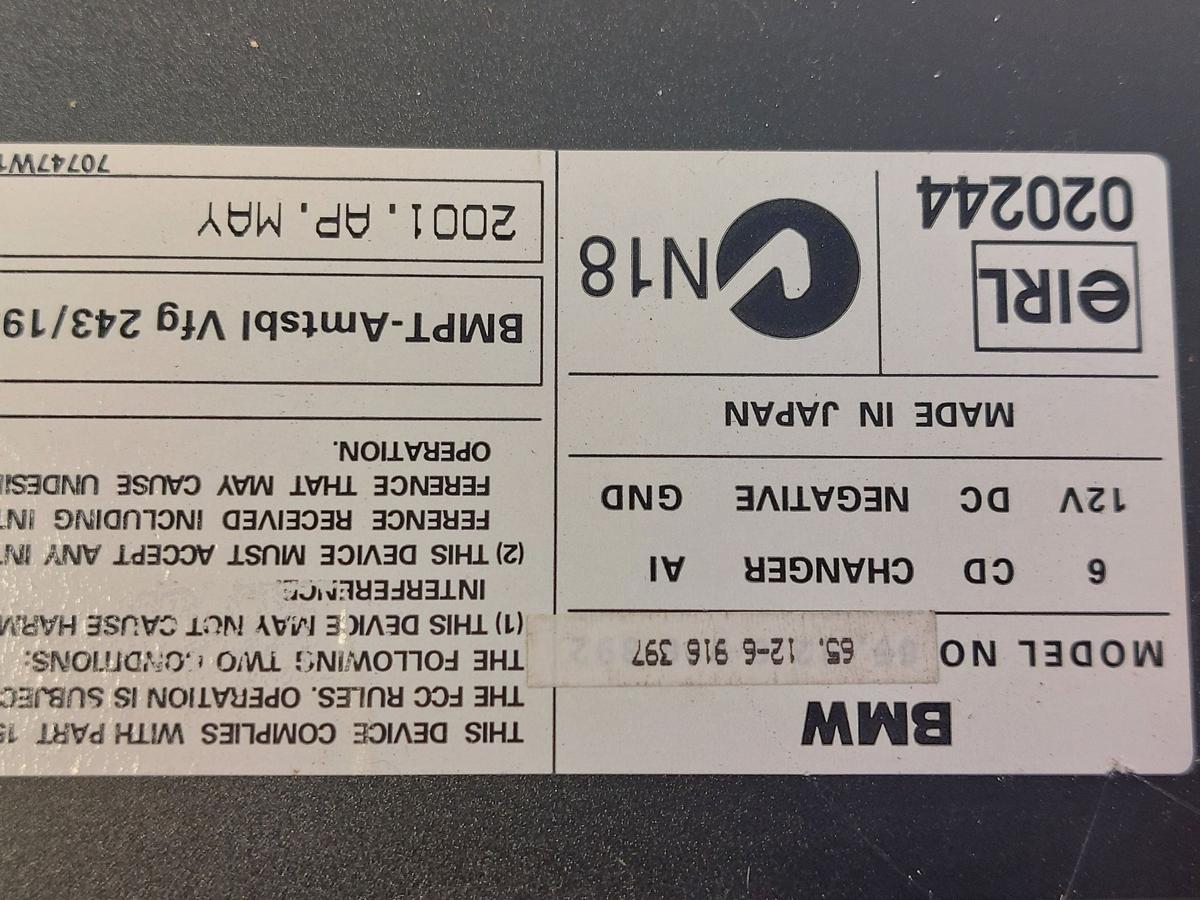 BMW 7er E65 CD Wechsler CD Changer CD Player