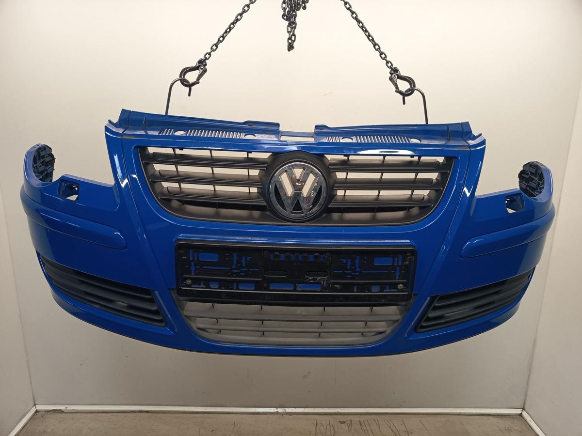 VW Polo 9N3 original Sto&szlig;stange F&auml;nger vorn Front A5F Summer Blue Bj 2006