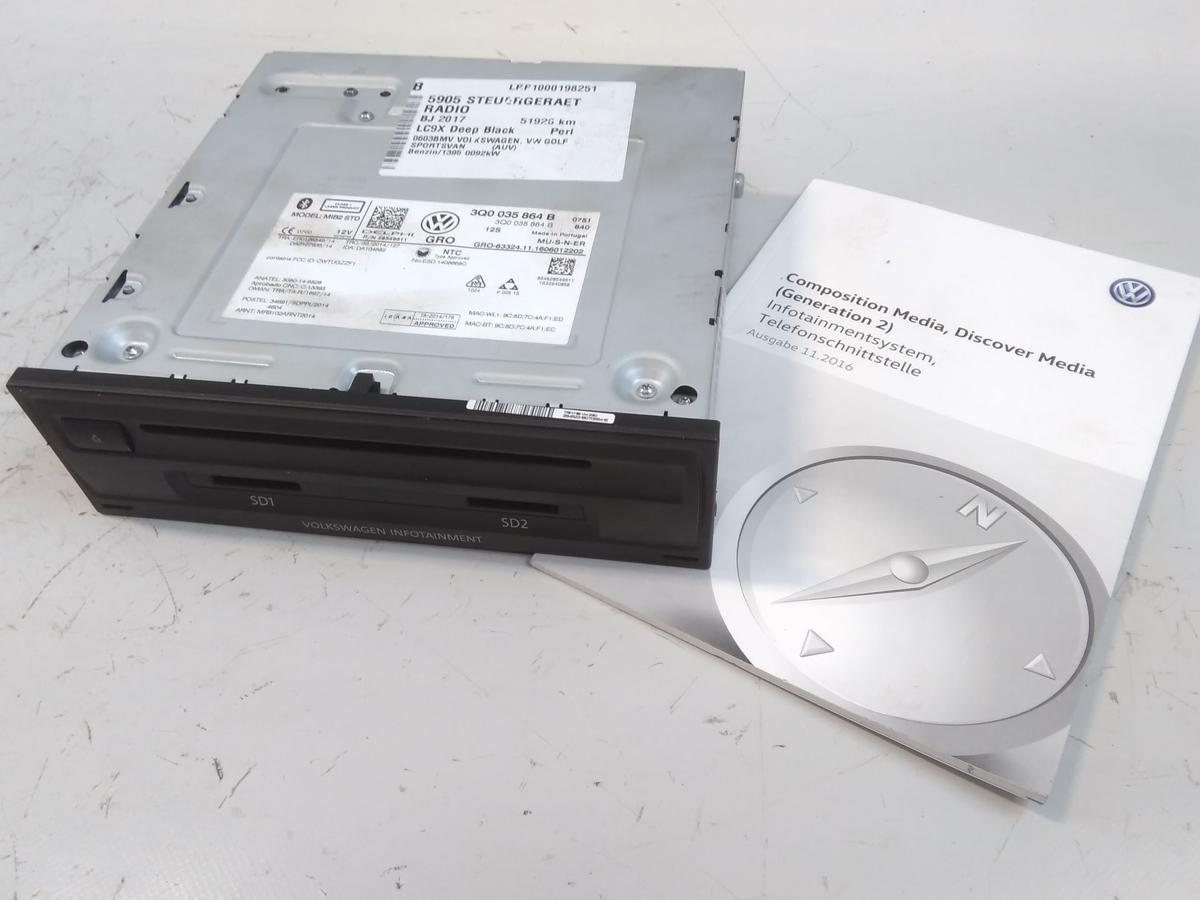 VW Golf Sportsvan original Steuerger&auml;t Radio Multimedia Navirechner Bj.2017
