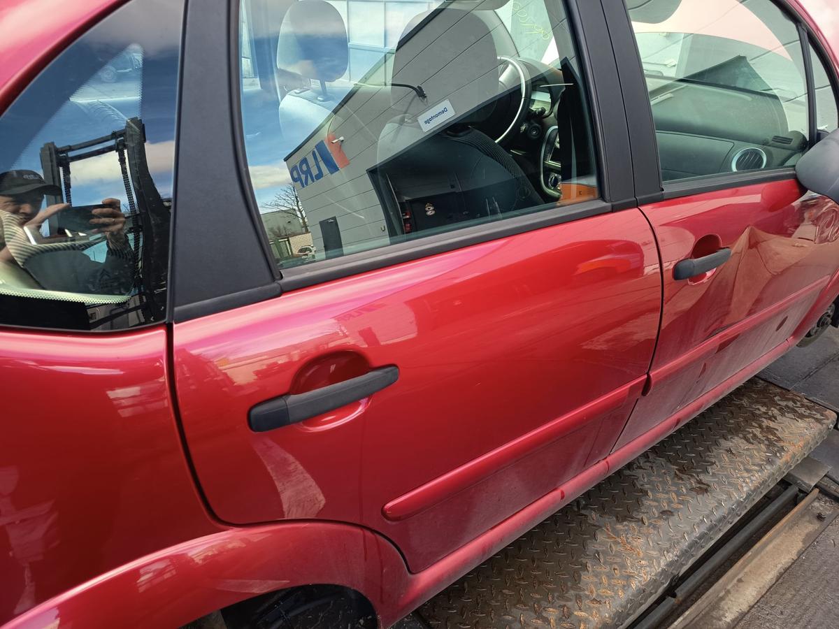 Citroen C3 original T&uuml;r hinten rechts Fond EKQ Luziferrot Bj 2007