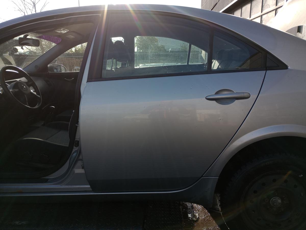 Nissan Primera P12 original Tür hinten links Fond KY0 Quarzsilber Bj 2004