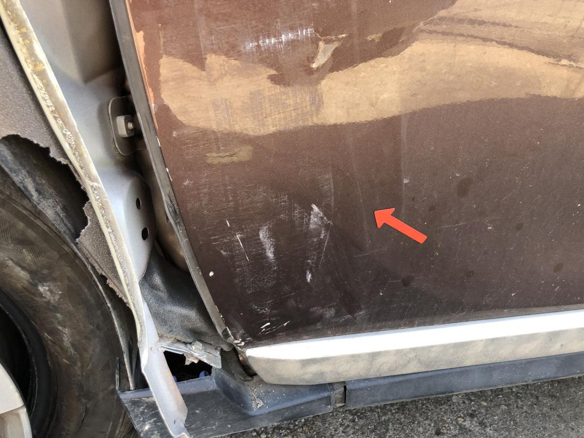 Peugeot 2008 I CU Tür vorn links Fahrertür im Rohbau ETV Braun Makaha Schaden