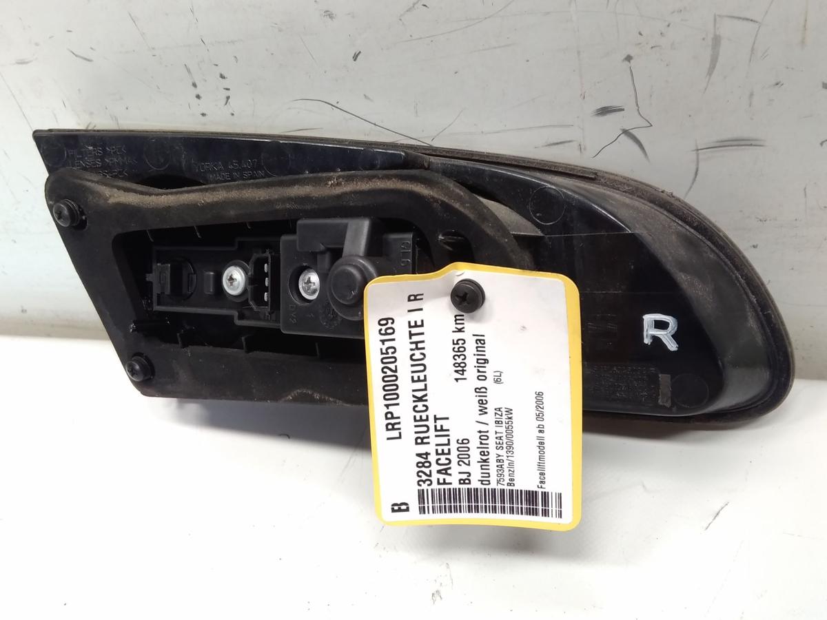 Seat Ibiza 6L original R&uuml;ckleuchte Schlussleuchte rechts innen Facelift BJ2006