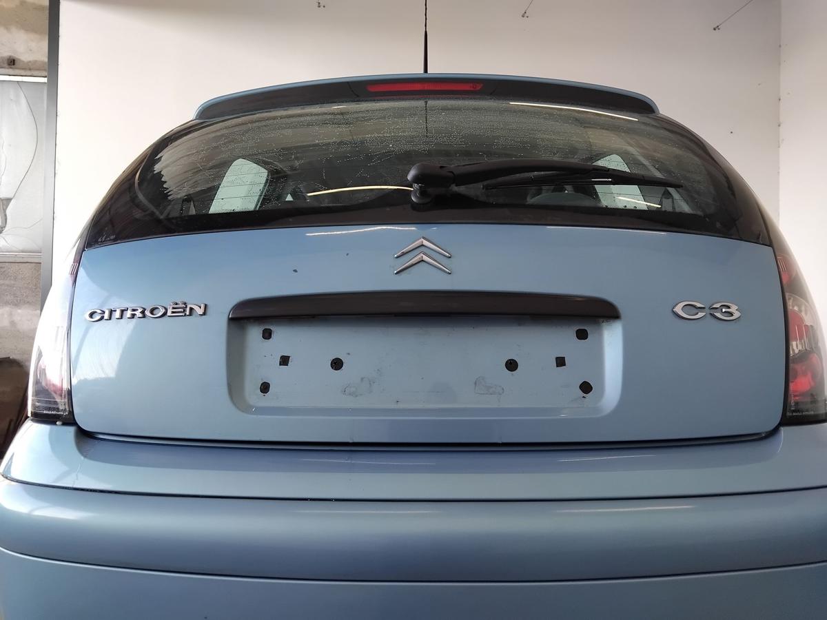Citroen C3 Heckklappe KMY Lucia Blau Metallic mit Heckscheibe BJ2005