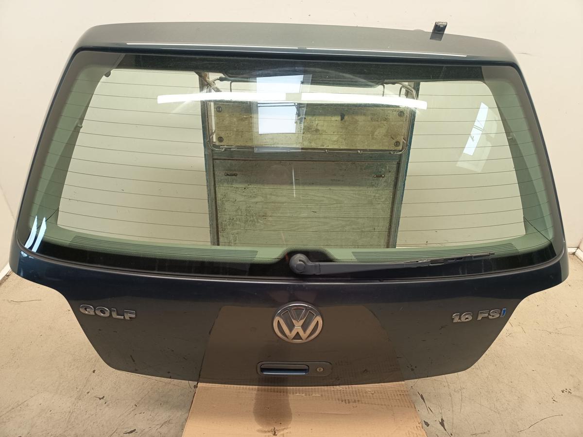 VW Golf IV original Heckklappe mit Scheibe LC7V Anthrazitblau Metallic Bj 2002
