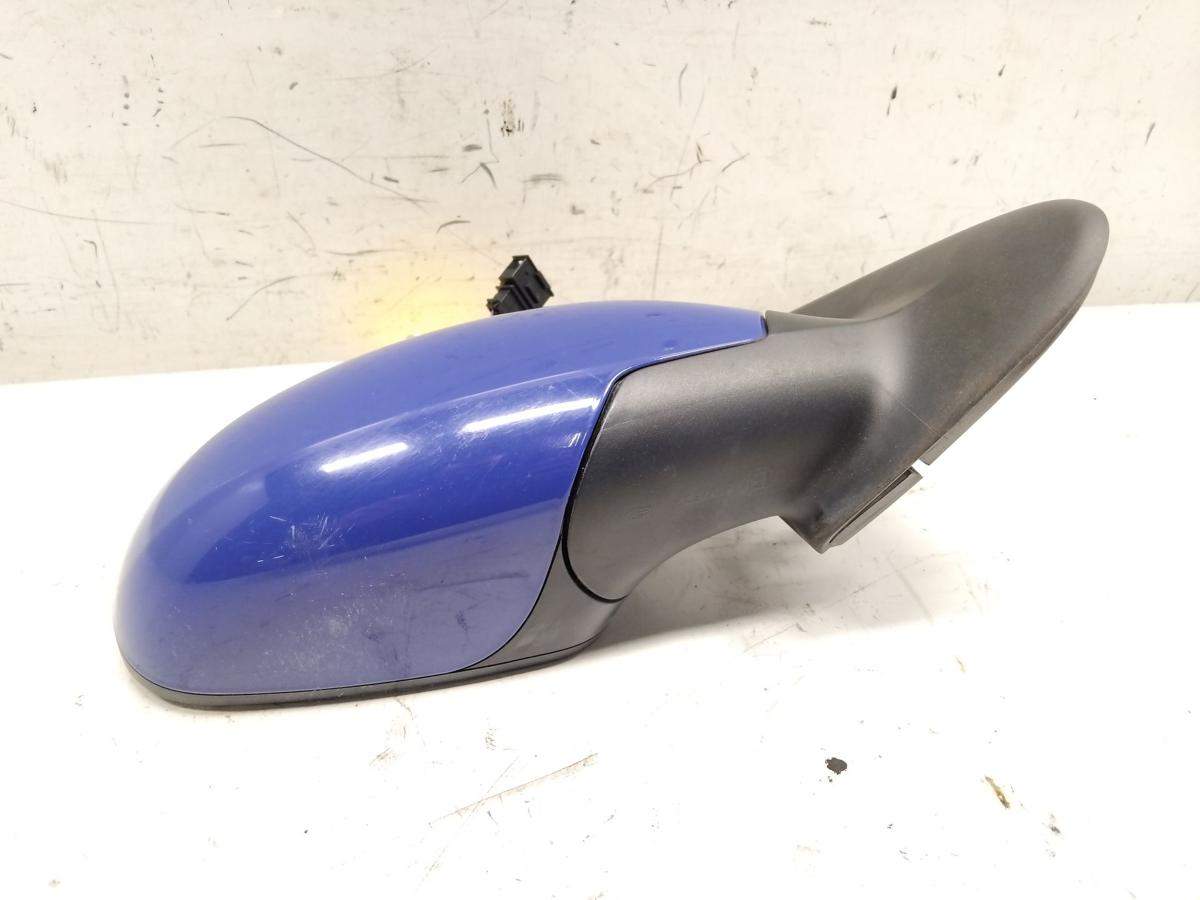 Seat Leon 1M orig Au&szlig;enspiegel rechts elektrisch beheizt Facelift BJ2003 LS5G Canaria Blau