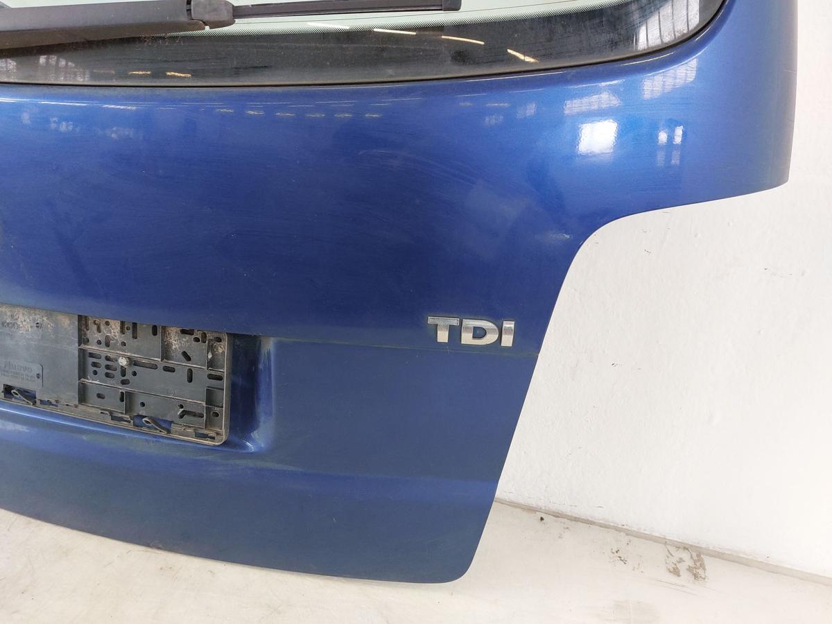 VW Touran 1T Heckkklappe mit Heckscheibe Anrostungen LC5C Biscay Blue perl