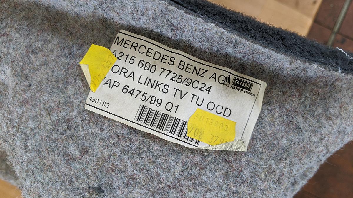 Mercedes CL500 C215 original Innenverkleidung Kofferraum 3-teilig