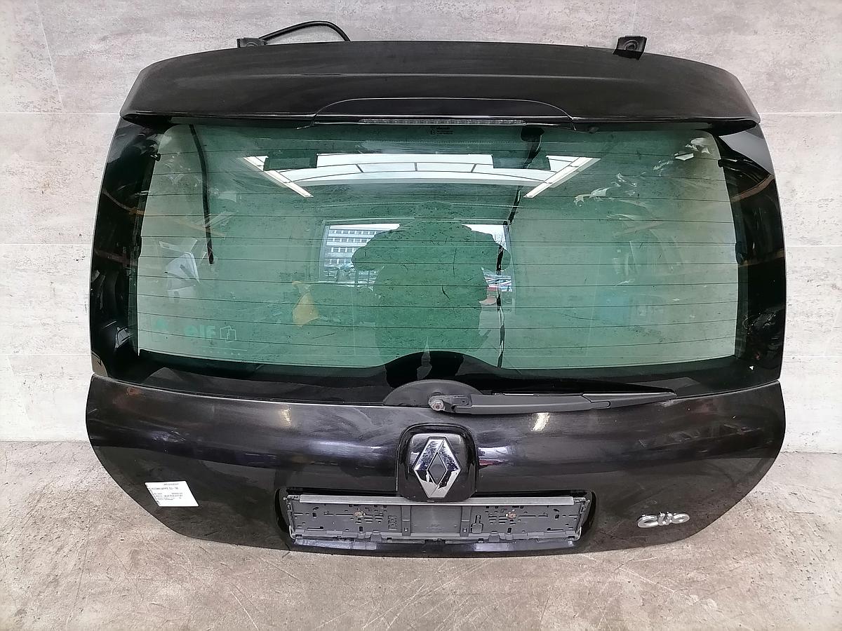 Renault Clio 2 Heckklappe Kofferraumklappe Hecktür Tür hinten NV676-NOIR PERLEFFEKT BJ05