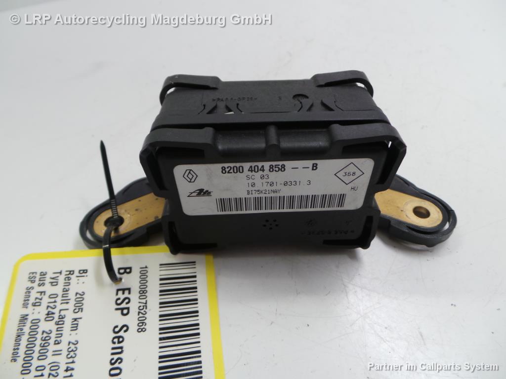 Renault Laguna 2 Grandtour Bj.2005 ESP Sensor 8200404858B ATE 10.1701-0331.3