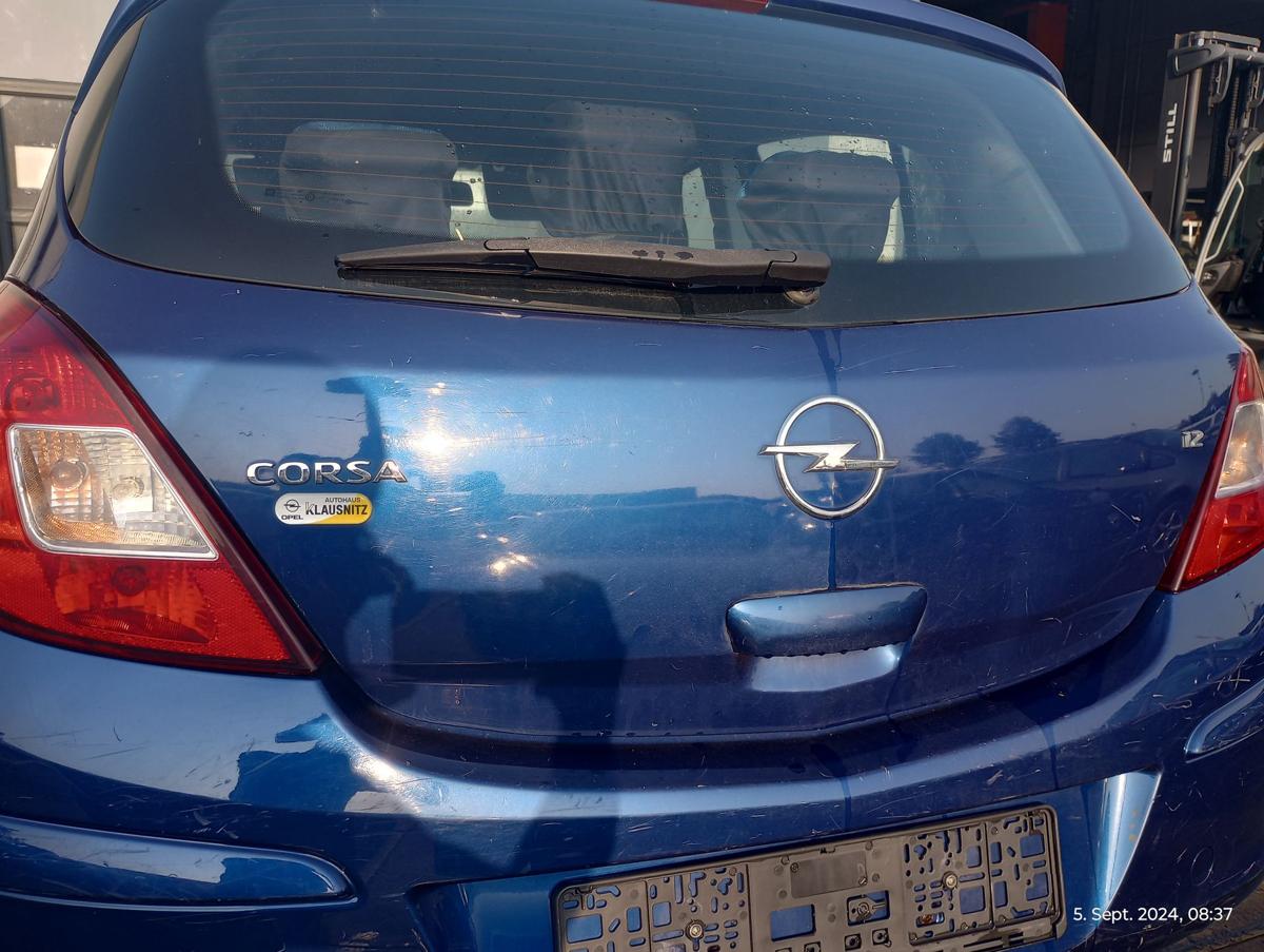 Opel Corsa D orig Heckklappe mit Scheibe 5türer Kofferraum Z21B Blau bis 2010