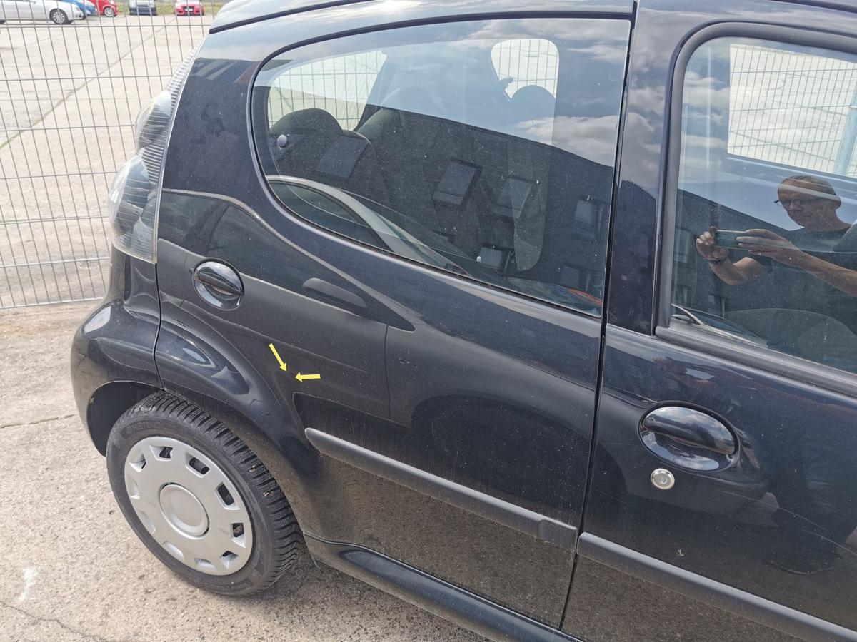 Citroen C1 P Tür Autotür Rohbautür Fondtür hinten rechts EXZ Schwarz Metallic