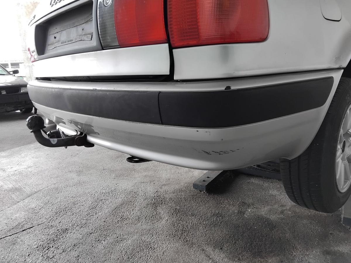 Audi 80 B4 Limousine orig Sto&szlig;stange Sto&szlig;f&auml;nger hinten BJ1992 LY7T Kristallsilber