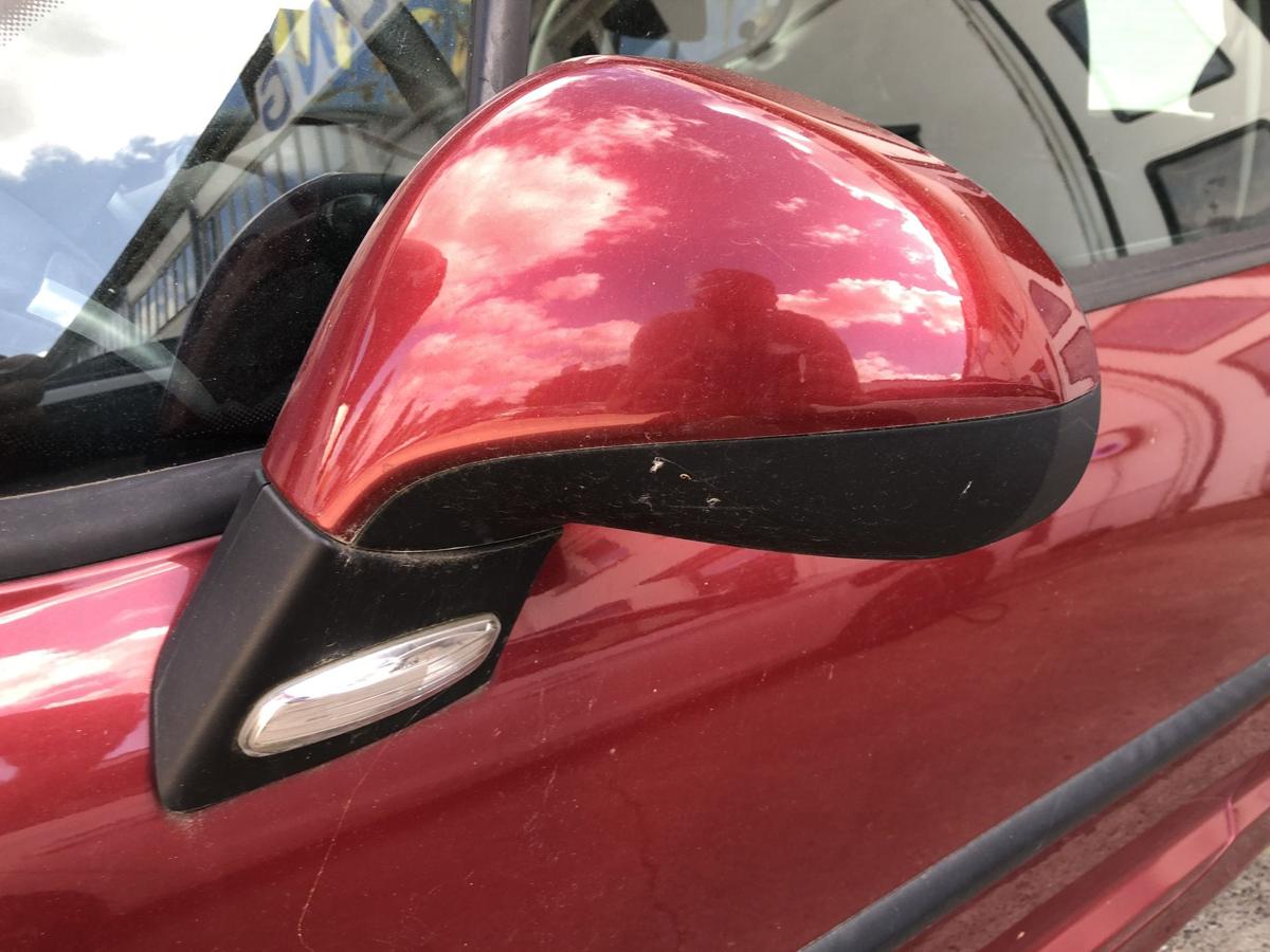 Peugeot 207 WA WC Au&szlig;enspiegel links Spiegel elektrisch KJC Rouge Erythree