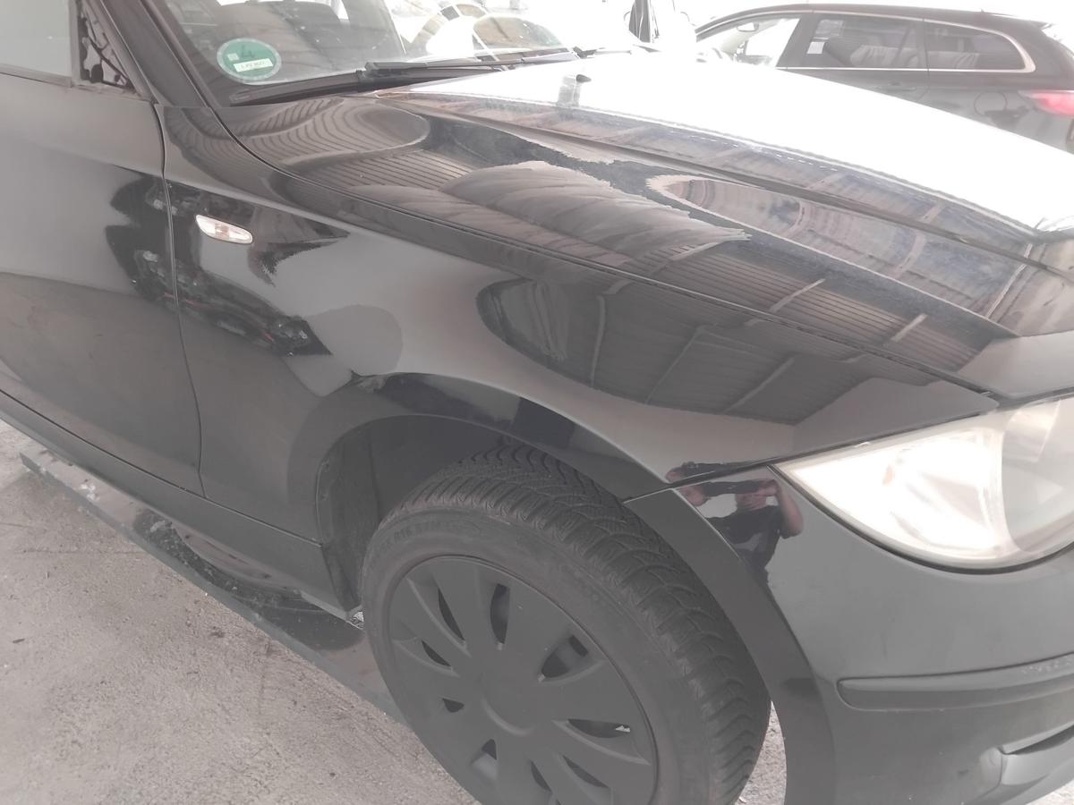 BMW 1er E81 E87 original Kotfl&uuml;gel vorn rechts 668 SCHWARZ II BJ2008