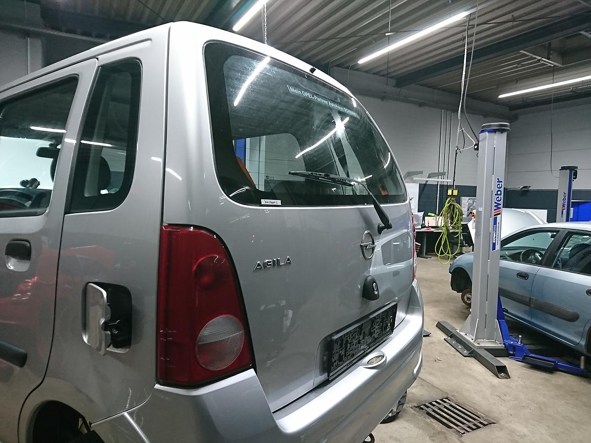 Opel Agila A org Heckklappe mit Scheibe Facelift Z157 Starsilber Bj 2004