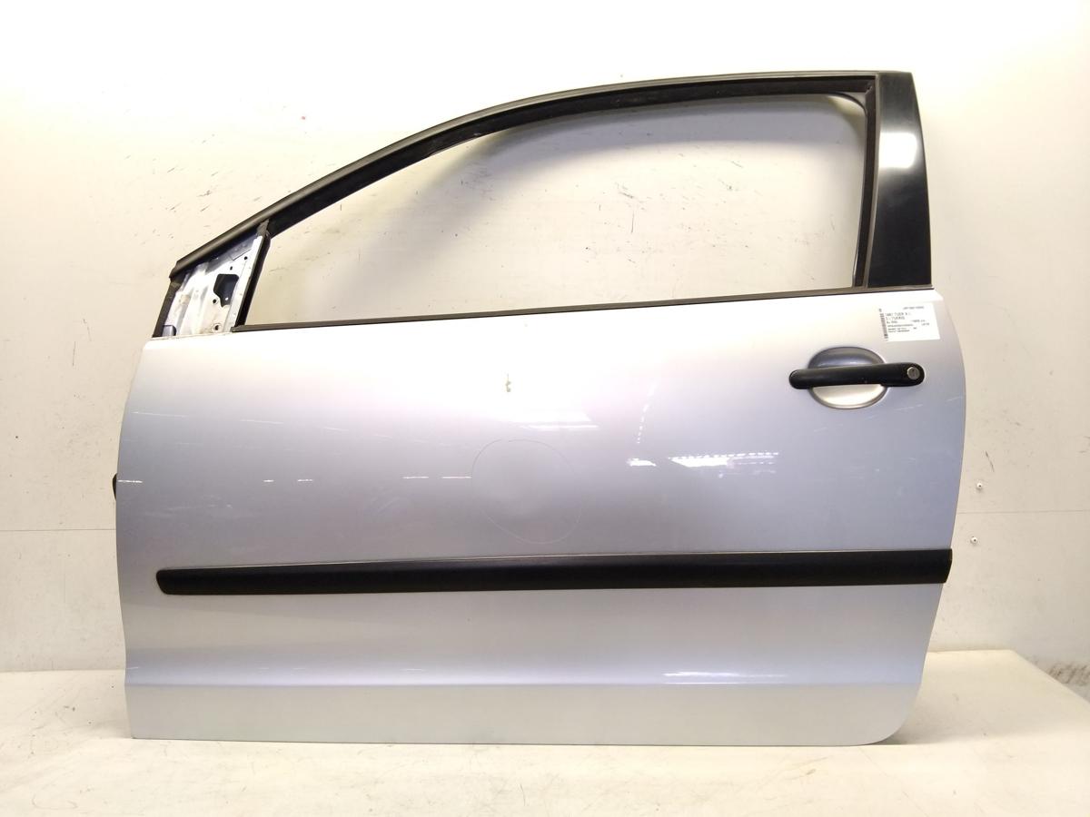 VW Polo 9N3 Tür vorn links Fahrertür 3-Türer reflexsilbermetallic LA7W Bj.2006