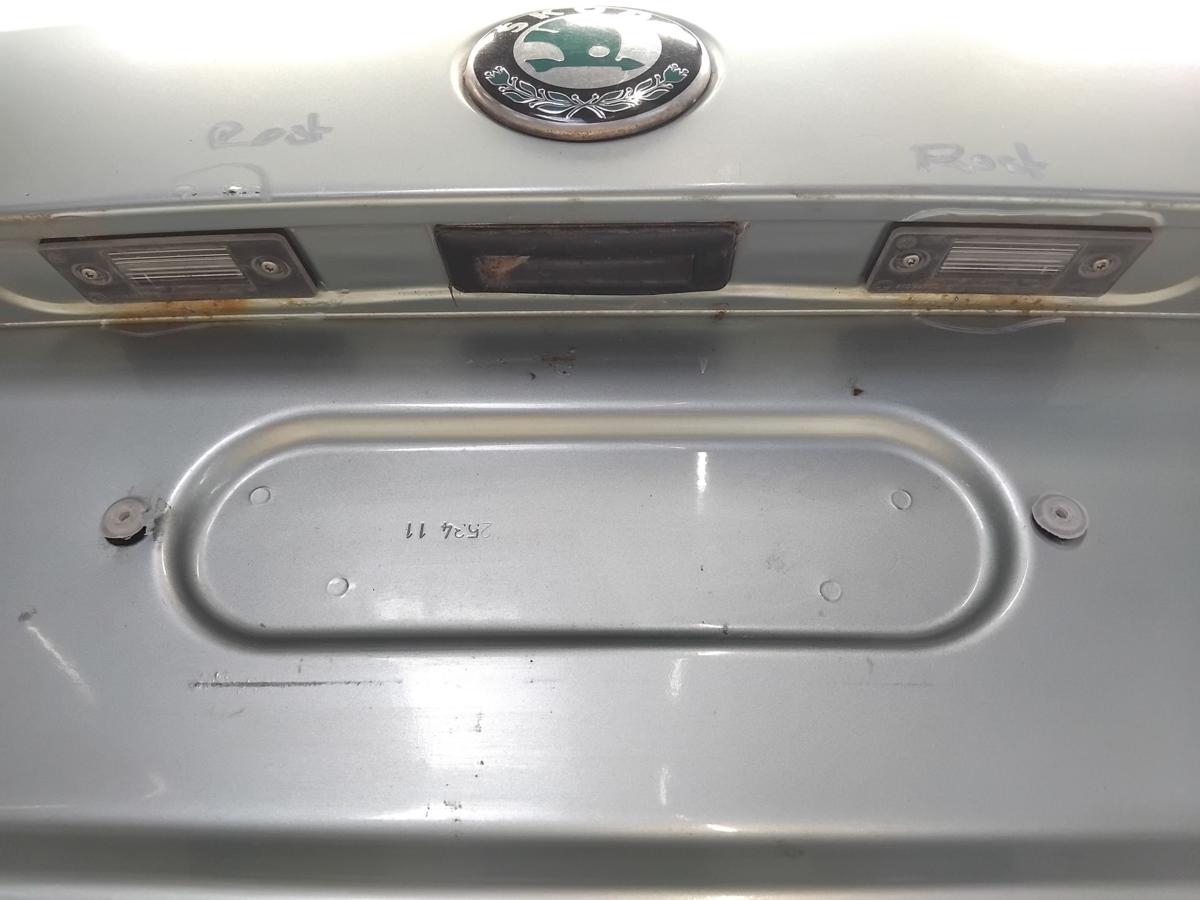 Skoda Fabia 2 5J Facelift Heckklappe arctic green mit Heckscheibe Bj.2011