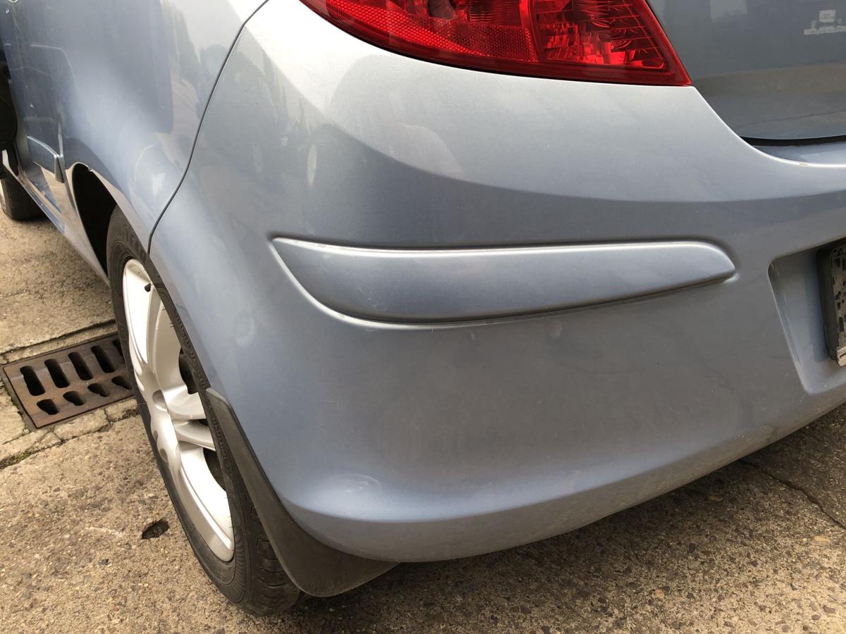 Opel Corsa D Stoßfänger hinten Heckschürze nur für 3 türer Z21C Aeroblau