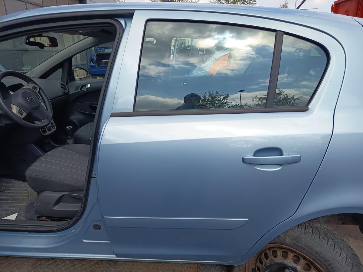 Opel Corsa D 5t&uuml;rer original T&uuml;r hinten links Fond Z21C Aeroblau Bj 2007