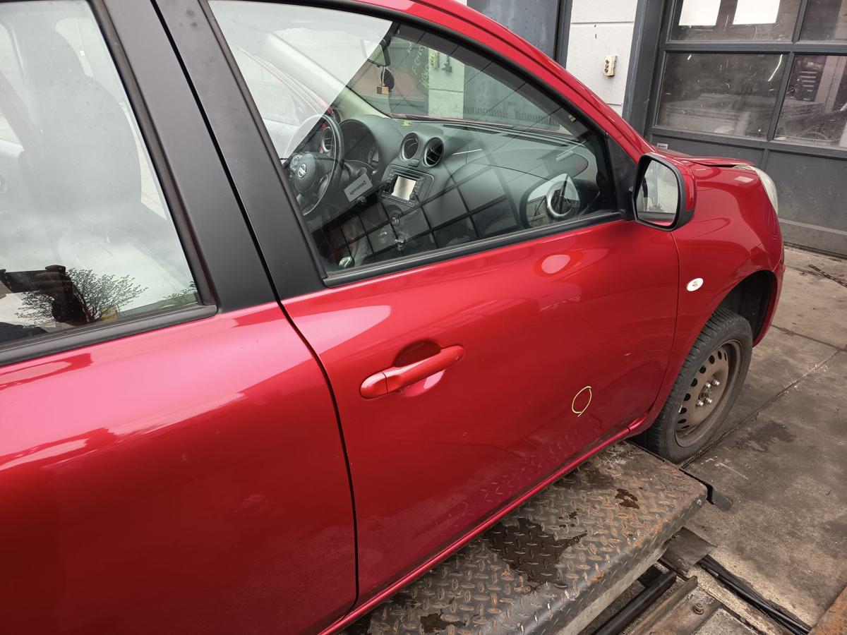 Nissan Micra K13 original T&uuml;r vorn rechts Beifahrer AY4 Kaminrot Bj 2013