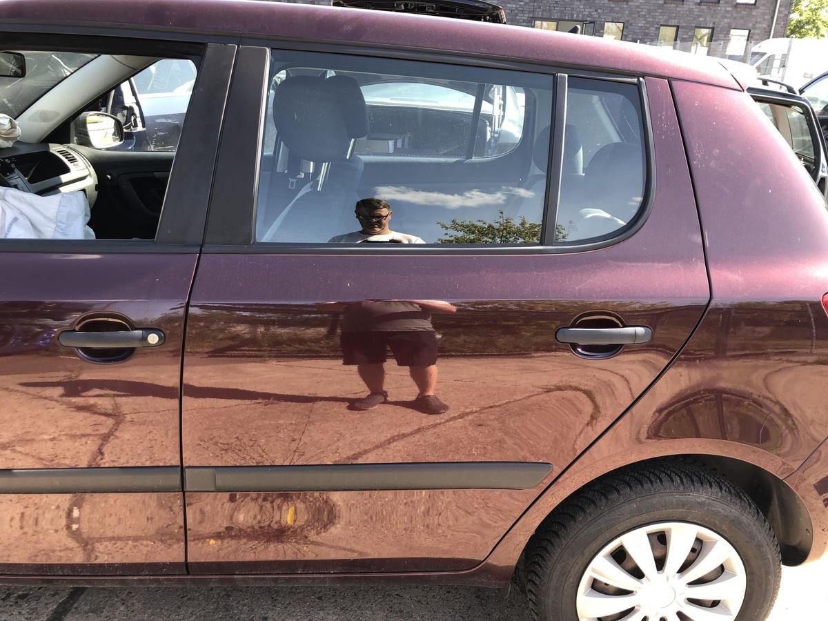 Skoda Fabia 5J Tür hinten links Fondtür 5 türer Rohbau 9893 LF3X Rosso Brunello