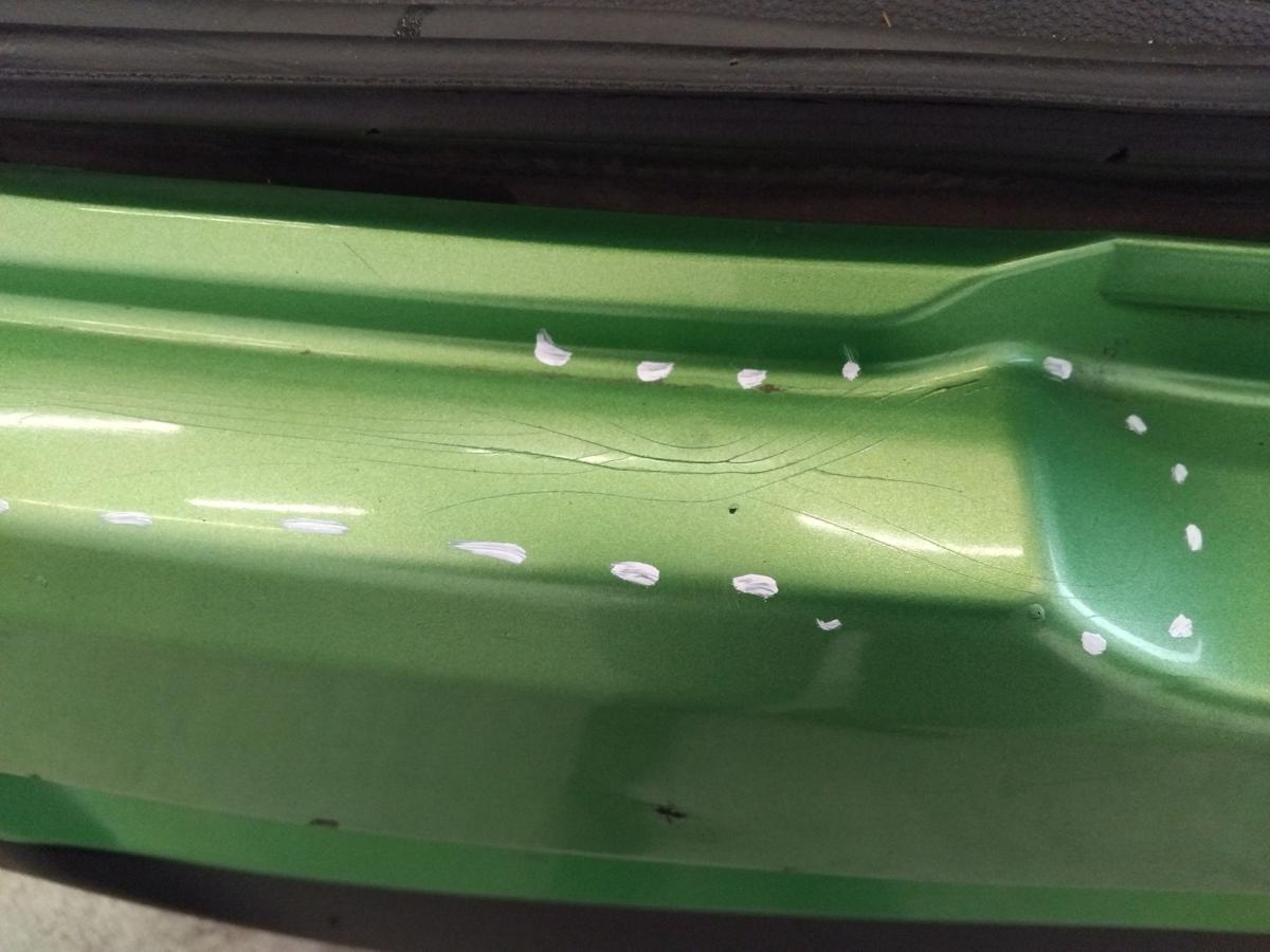 Mazda 2 DE original Sto&szlig;stange Stossf&auml;nger hinten hellgr&uuml;nmetallic BJ2008