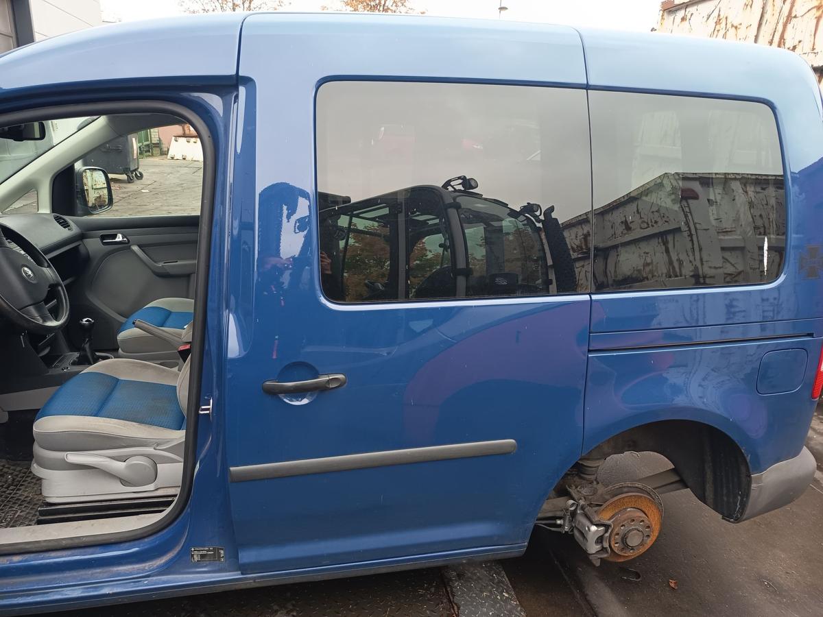 VW Caddy 2K Life Bj 2010 original Schiebetür hinten links LL5M Indienblau