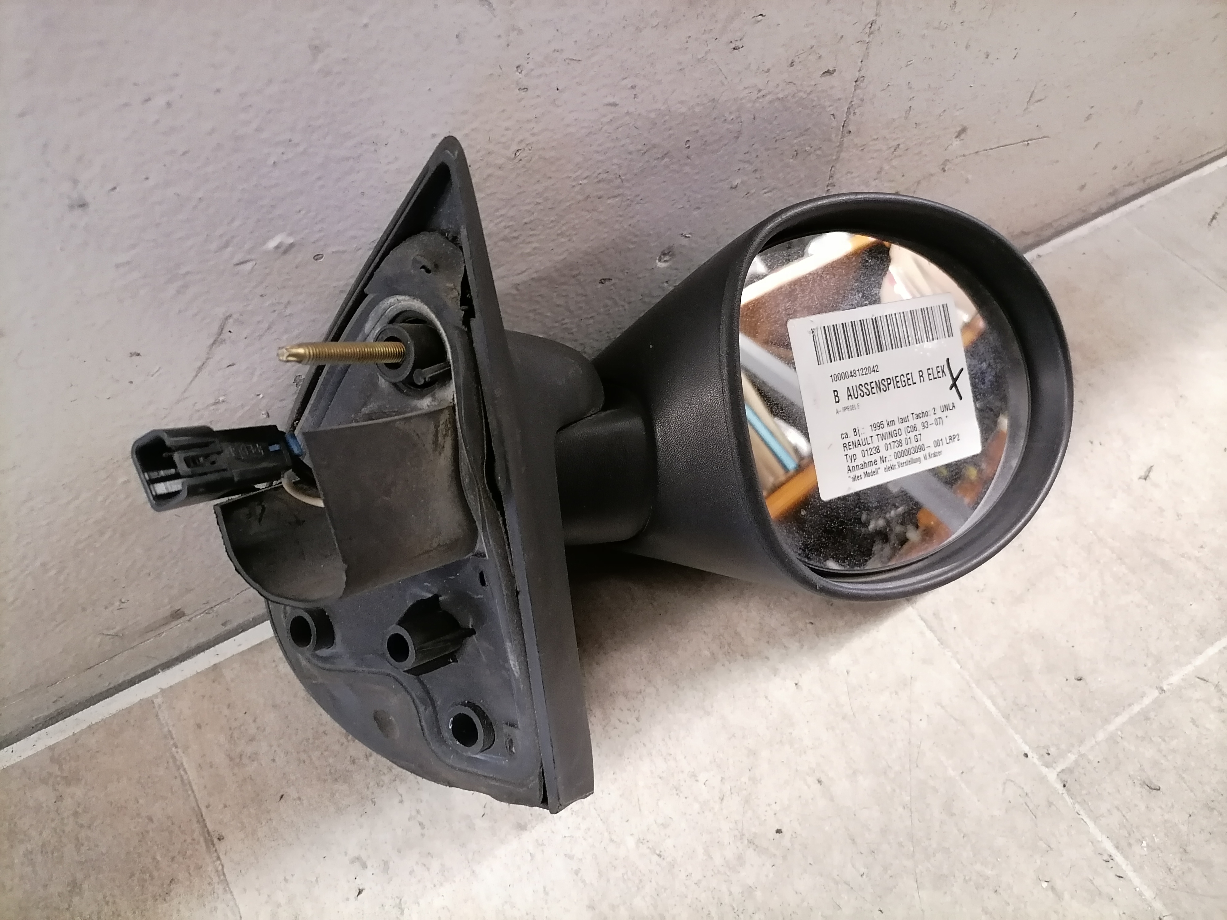 Renault Twingo BJ 1995 Außenspiegel rechts elektrisch Spiegel unlackiert