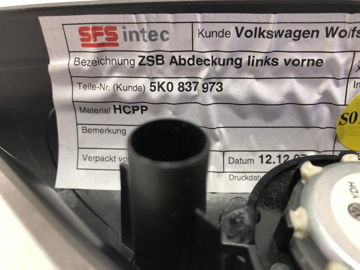 VW Golf 6 VI Spiegeldreieck Hochtöner Blende Tür vorn links